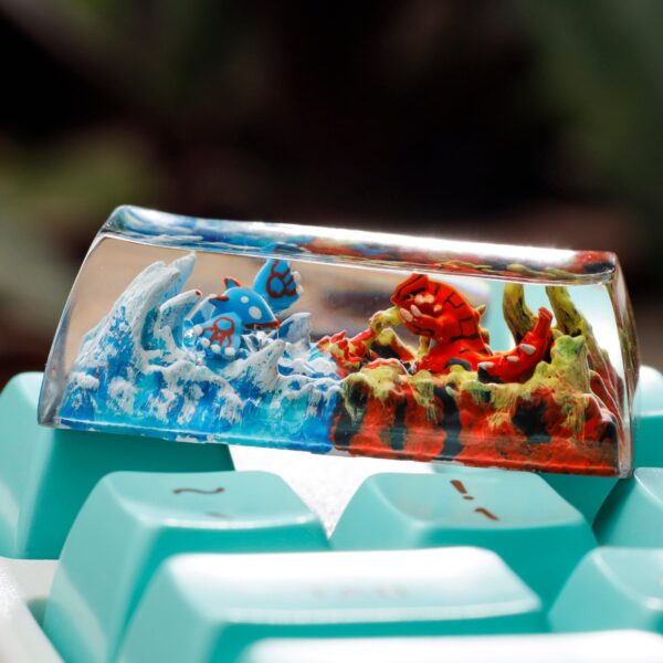 Kyogre Groudon Pokemon Artisan Backspace Keycap