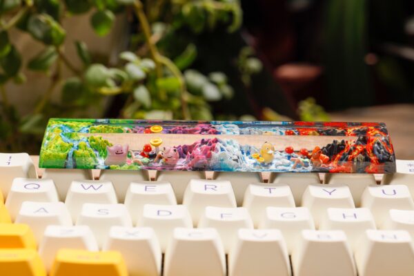 Psyduck Vulpix Ditto Jigglypuff Artisan Spacebar Keycap