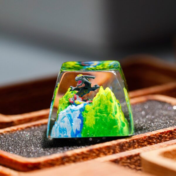 Rayquaza Pokemon Artisan Keycap