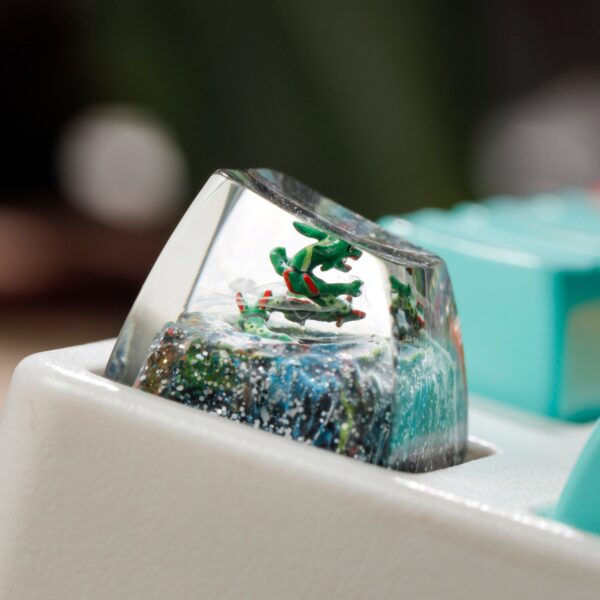 Rayquaza Pokemon Artisan Keycap