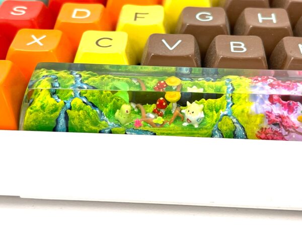 Shaymin Clefairy Togepi Chikorita Artisan Spacebar Keycap