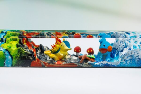 Shuckle Treecko Cyndaquil Mudkip Artisan Spacebar Keycap