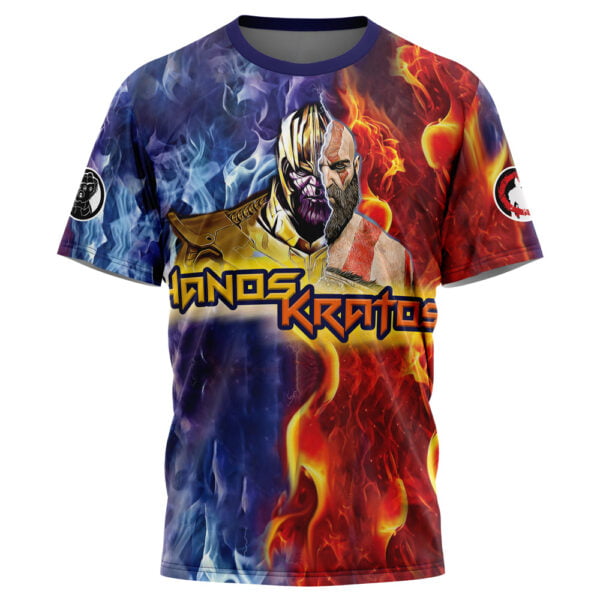 Tripping Thanos And Kratos Marvel Tshirt