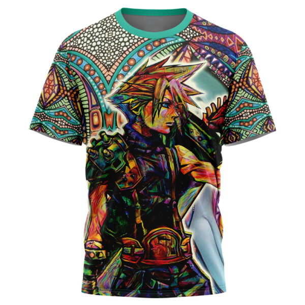 Trippy Cloud Strife Final Fantasy 7 Tshirt