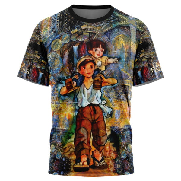 Trippy Grave Of The Fireflies Studio Ghibli Tshirt