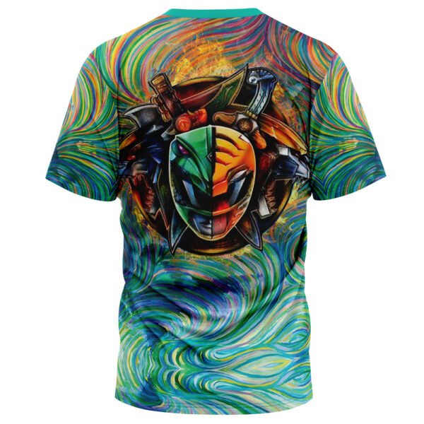 Trippy Green White Power Rangers Tshirt