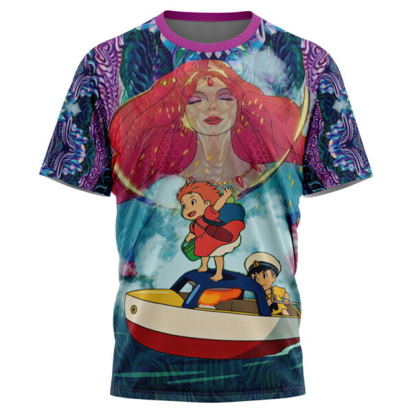 Trippy Ponyo Studio Ghibli Tshirt