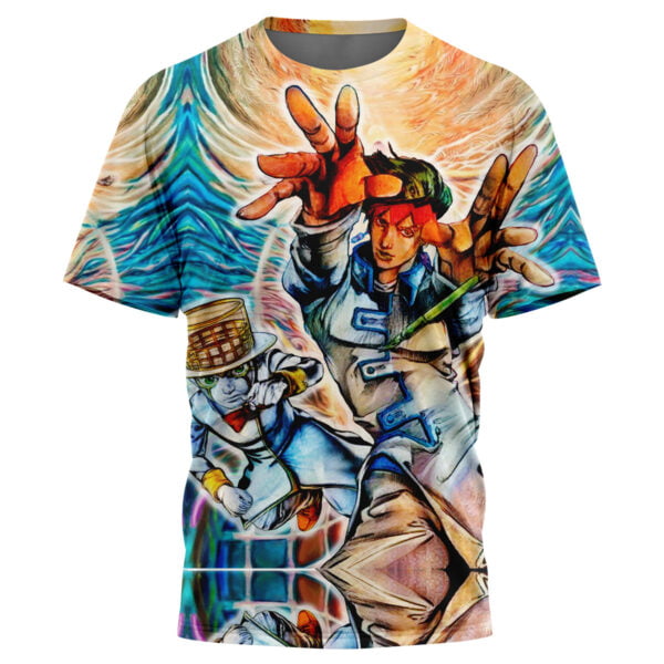 Anime Trippy Rohan Kishibe Heavens Door Jojos Bizarre Adventure Tshirt Anime