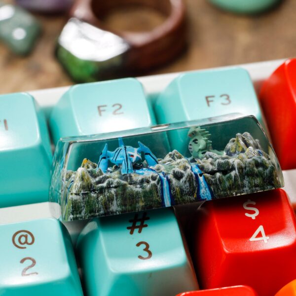 Tyranitar And Metagross Pokemon Artisan Backspace Keycap