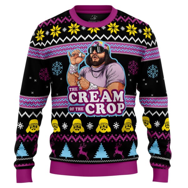 Macho Man The Cream Of The Crop Pro Wrestling V2 Ugly Christmas Sweater