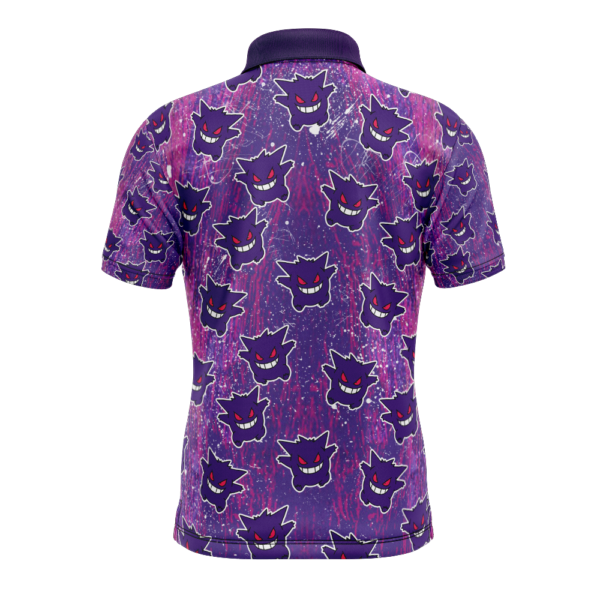 Gengar Pokemon V2 Dark Collar Polo Goft Shirt