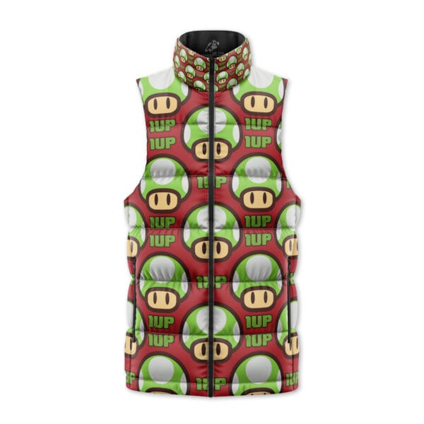 1Up Mushroom Super Mario Sleeveless Down Jacket