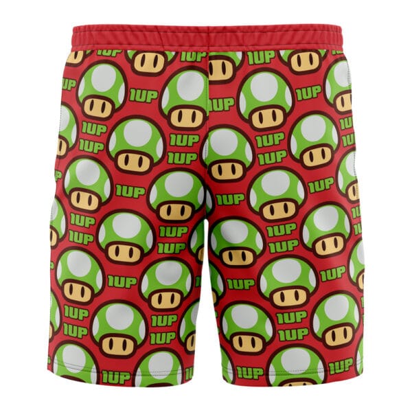 1Up Mushroom Super Mario Board Shorts Swim Trunks