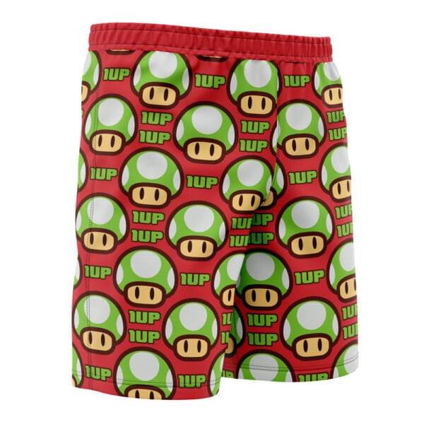 1Up Mushroom Super Mario Board Shorts Swim Trunks