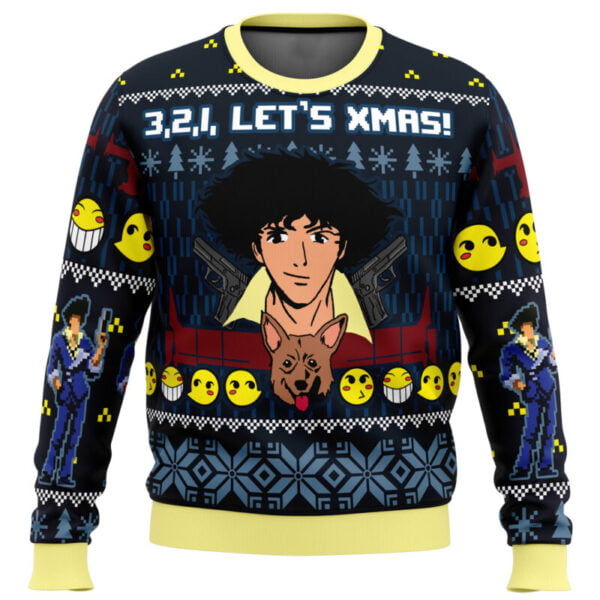 Anime 3 2 1 Lets Xmas Cowboy Bebop Ugly Christmas Sweater