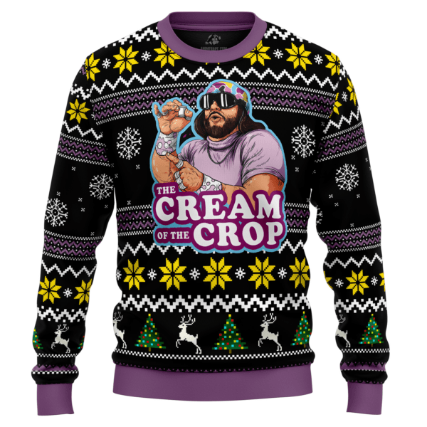 Macho Man The Cream Of The Crop Pro Wrestling V3 Ugly Christmas Sweater