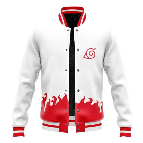 New 4Th Hokage Pattern Naruto Varsity Jacket Anime