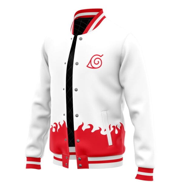 New 4Th Hokage Pattern Naruto Varsity Jacket Anime