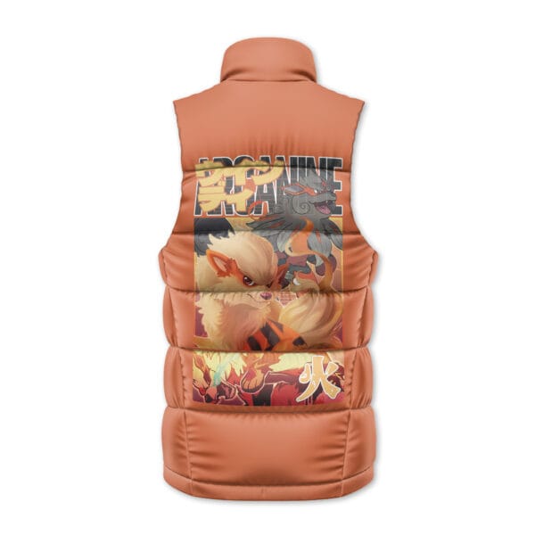 Arcanine Pokemon Sleeveless Down Jacket