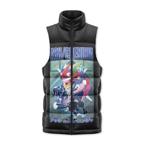 Ash Greninja Pokemon Sleeveless Down Jacket