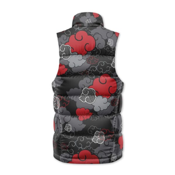 Anime Black Aloha Akatsuki Naruto Sleeveless Down Jacket