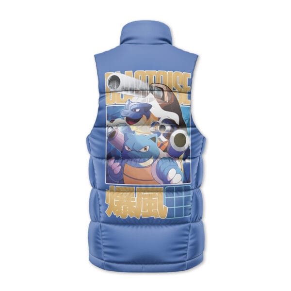 Blastoise Pokemon Sleeveless Down Jacket