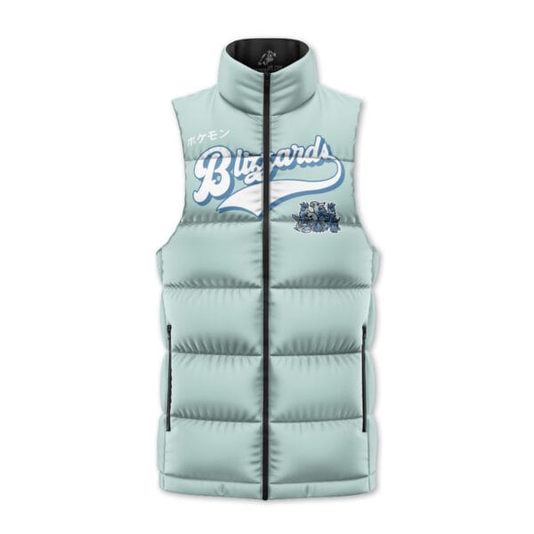 Blizzards Ice Type Pokemon Sleeveless Down Jacket