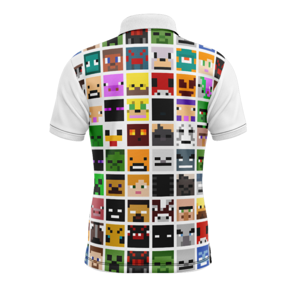 Block Faces Minecraft Polo Goft Shirt