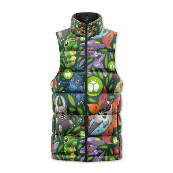 Bug Type Pokemon Sleeveless Down Jacket 2