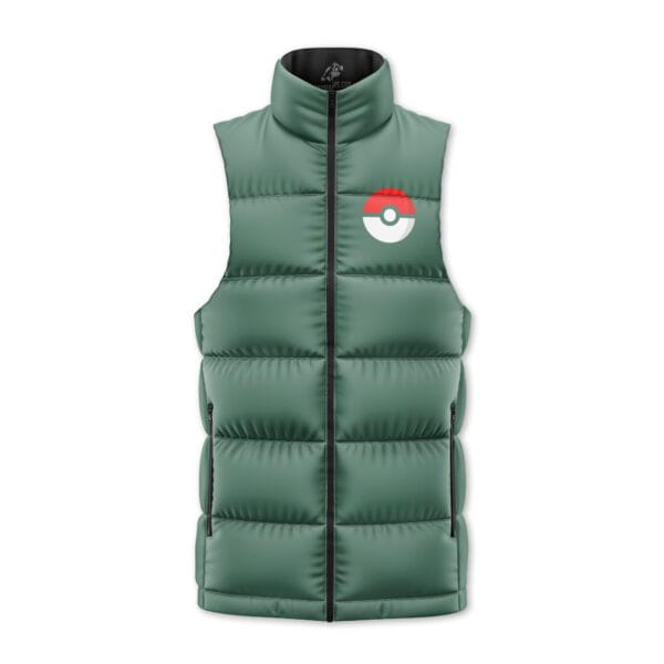 Bulbasaur Pokemon Sleeveless Down Jacket 2