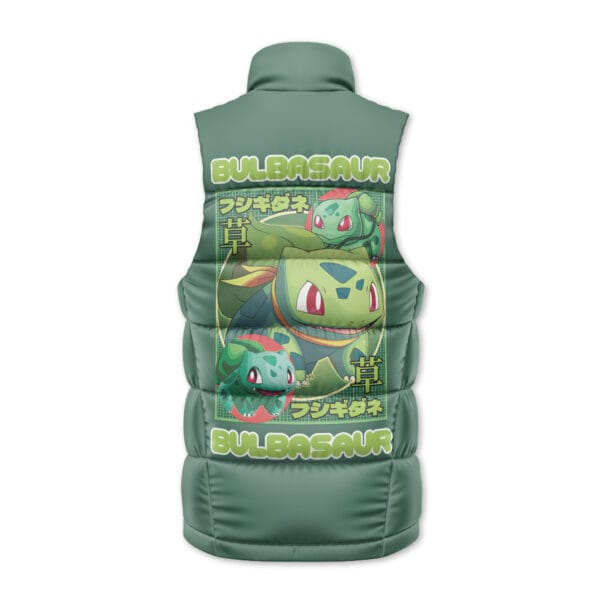 Bulbasaur Pokemon Sleeveless Down Jacket 2