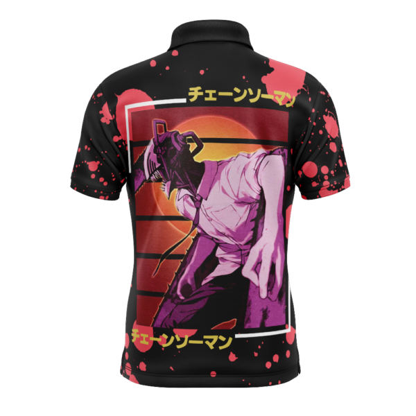 Anime Chainsaw Man Polo Goft Shirt