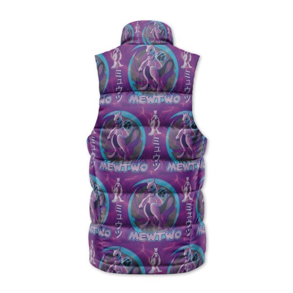 Cosmic Mewtwo Pokemon Sleeveless Down Jacket