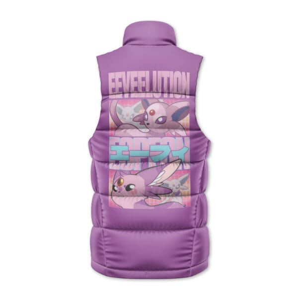 Espeon Pokemon Sleeveless Down Jacket