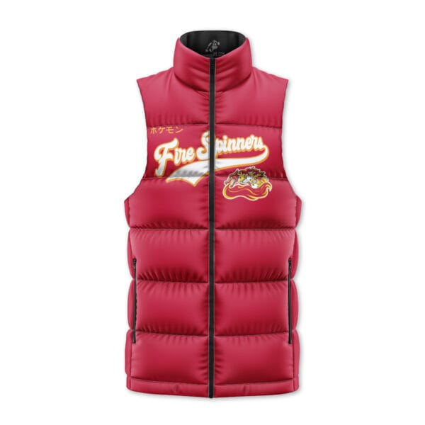 Fire Spinners Pokemon Sleeveless Down Jacket