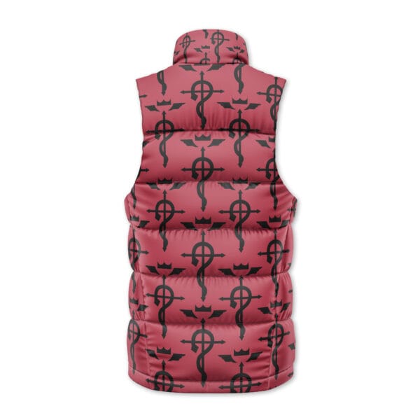 Flamels Cross Full Metal Alchemist Sleeveless Down Jacket