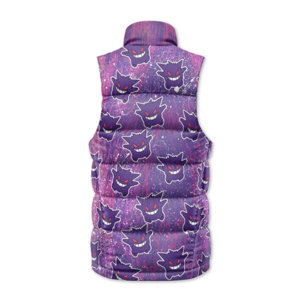 Gengar Pokemon V2 Dark Collar Sleeveless Down Jacket