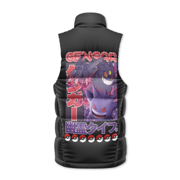 Gengar V2 Pokemon Sleeveless Down Jacket