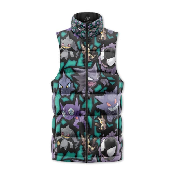 Ghost Type Pokemon Sleeveless Down Jacket