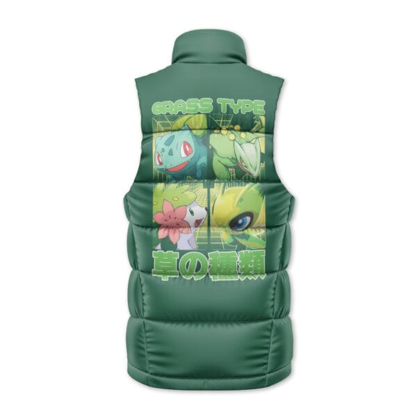 Grass Type Pokemon Sleeveless Down Jacket 2