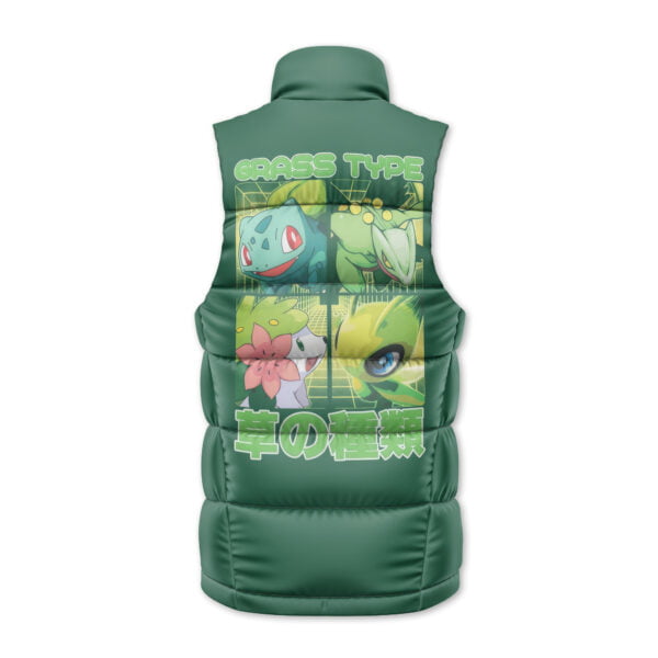 Grass Type Pokemon Sleeveless Down Jacket