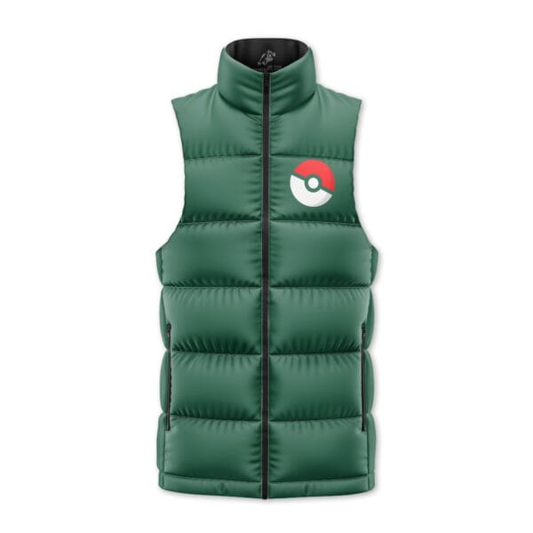 Grass Type Pokemon Sleeveless Down Jacket