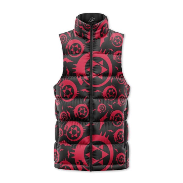 Homunculus Ouroboros Full Metal Alchemist Sleeveless Down Jacket