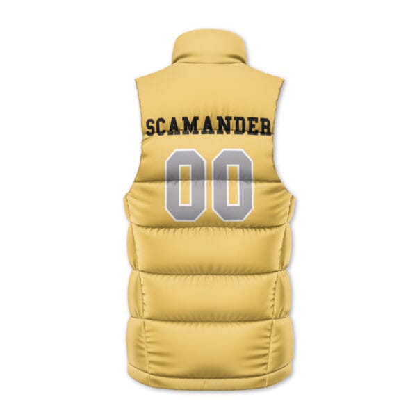 Hufflepuff House Harry Potter Sleeveless Down Jacket