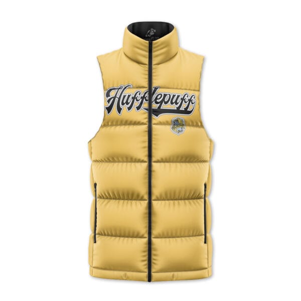 Hufflepuff House Harry Potter Sleeveless Down Jacket