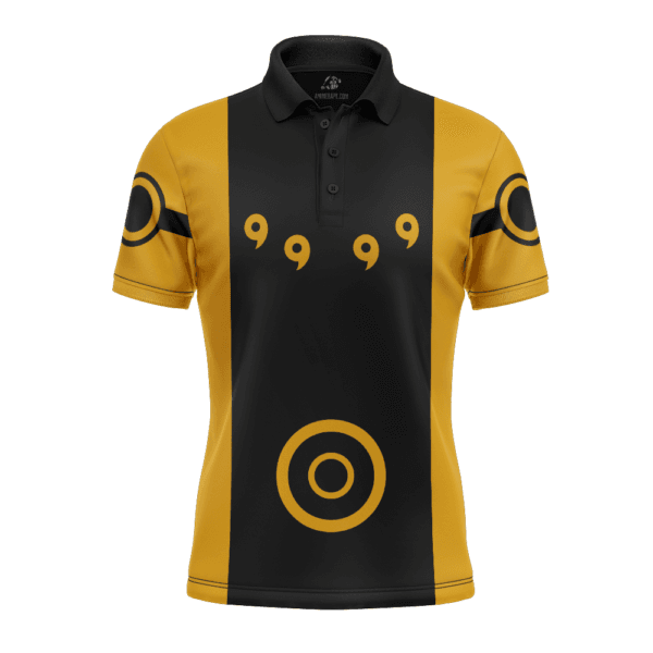 Anime Nine Tails Chakran Mode Naruto Polo Goft Shirt