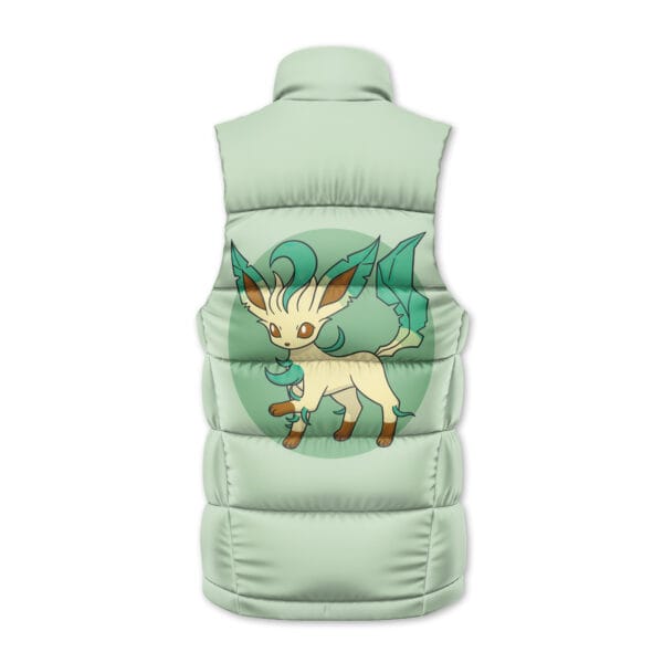 Leafeon Eeveelution Pokemon Sleeveless Down Jacket