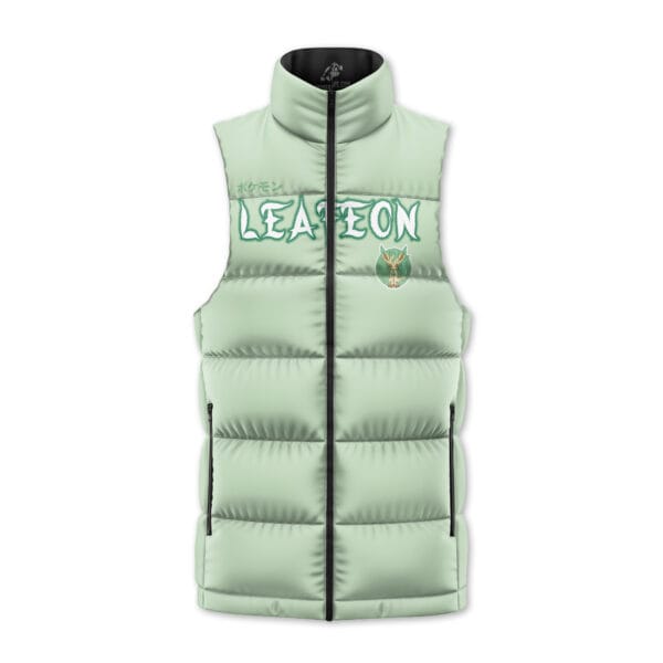 Leafeon Eeveelution Pokemon Sleeveless Down Jacket