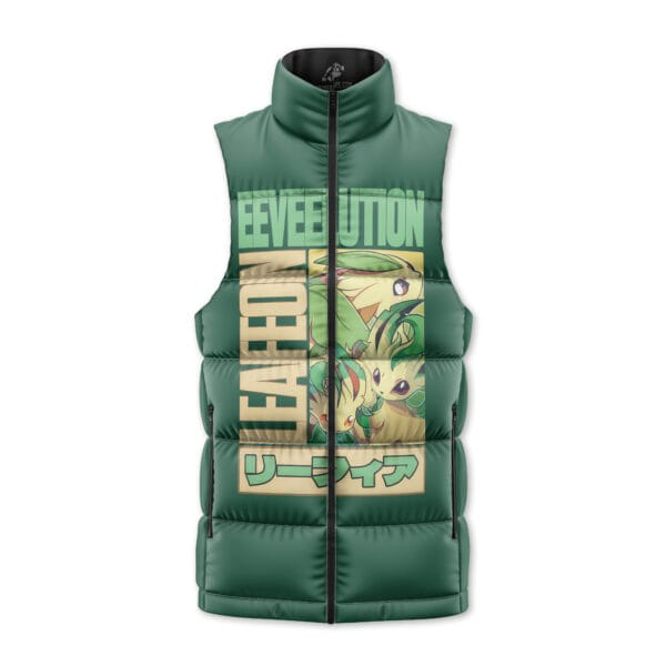 Leafeon Pokemon Sleeveless Down Jacket