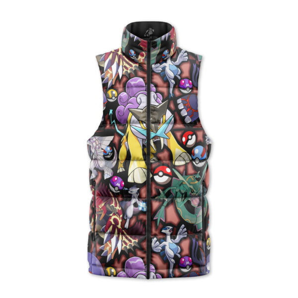 Legendary Pokemon Sleeveless Down Jacket